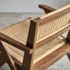 Tribute - Fauteuil van massief teakhout met vlechtwerk