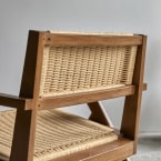 Tribute - Fauteuil bas en teck massif et tissage