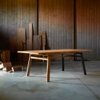 Sapristi - Rectangular dining table in recycled oak – seats 8