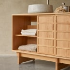Miu - Solid oak bathroom cabinet - 170 cm