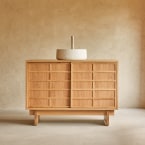 Miu - Mobile per il bagno in legno di quercia 115 cm