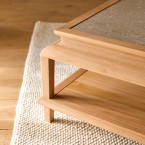 Achille - Vierkante salontafel van massief teak