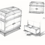 Achille - Chest of drawers in solid teak