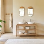 Achille - Mobile sottolavabo in teak massello 135 cm