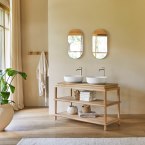 Achille - Vanity unit in solid teak, 135 cm