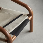 Opéra - Fauteuil van massief eikenhout en rood fluweel