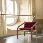 Opéra - Fauteuil en chêne massif et velours rouge