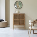 Isaure - Bahut en teck massif et terrazzo premium 80 cm