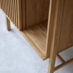 Isaure - Dressoir van massief teakhout en premium terrazzo 80 cm