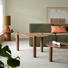 Nora - Table basse en chêne, version haute