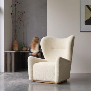 Sherpa - Solid Oak and Fabric Armchair