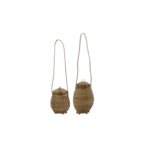 Balie - 2 cestas de ratán de 16 y 31 cm