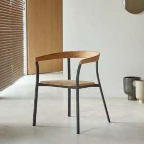 Arco - Solid teak and aluminium chair