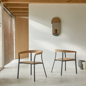 Arco - Solid teak and aluminium chair