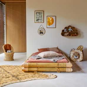 Balyss - Futón infantil cama de bambú 90x190 cm