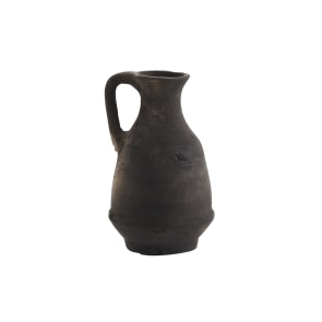 Nil - Decoratieve terracotta vaas, zwart