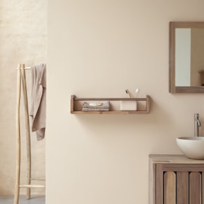 Lila - Estante de baño de acacia maciza 60 cm