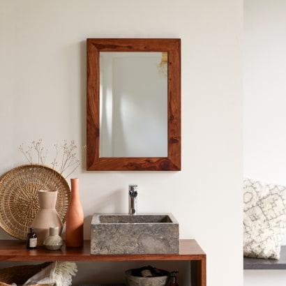 Kwarto - Spiegel van palissanderhout 70x50 cm
