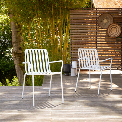 Gaby - Fauteuil de jardin en métal white