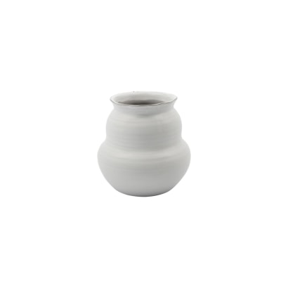 Juno - Vaas van klei, wit, 15 cm