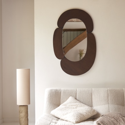Eda - Ovale spiegel in donker mindihout 75 x 115 cm