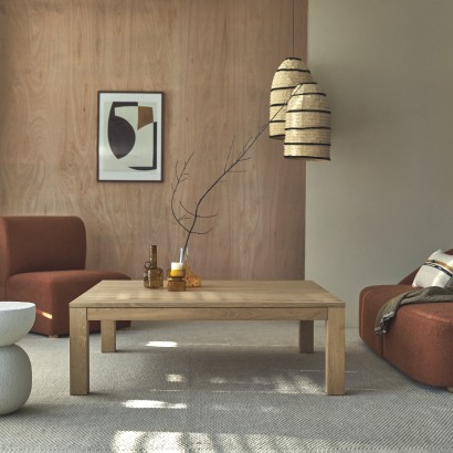 Eden - Solid oak coffee table with one drawer