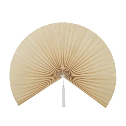 Grande Décoration Murale En Bambou 30 Cm - Bouquet De Fleurs Séchées