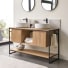 Michal - Mueble para lavabo de teca maciza y metal de 140 cm