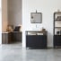Industriel - Vanity unit in solid mango wood and metal, 95 cm