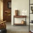 Agra - Console table in solid acacia and metal