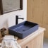 Iris - Lavabo in battuto di terrazzo black