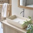 Iris - Rectangular washbasin in cream terrazzo