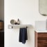 Clea - Wall-mounted grey concrete towel rail 