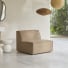 Dario - Modulaire fauteuil in camelkleurige stof