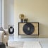 Sina - Credenza in legno di mango massello nero e rattan 115 cm