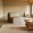 Nils - Poltrona bassa modulabile in lino naturale