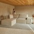Nils - Modulaire hoekbank in natuurlijk linnen met chaise longue, 2-zit 
