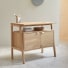 Pola - Mobile contenitore in rovere massello 90 cm