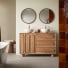 Olga - Solid acacia bathroom vanity 120 cm