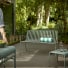 Gaby - 2-seater green metal garden bench