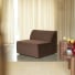 Quinto - Chauffeuse modulable en tissu marron