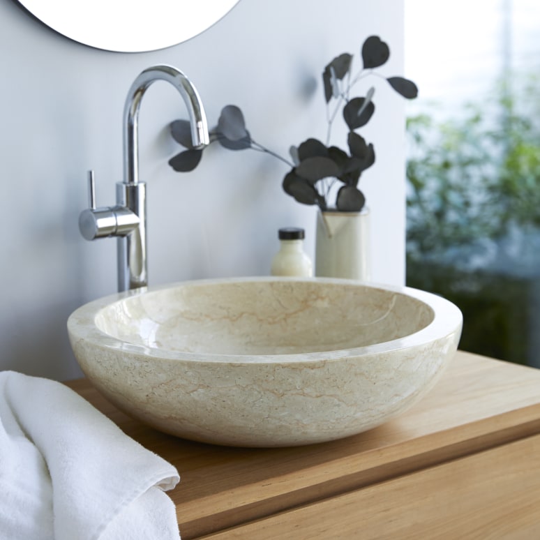 Calypso - Cream Marble Bathroom Sink