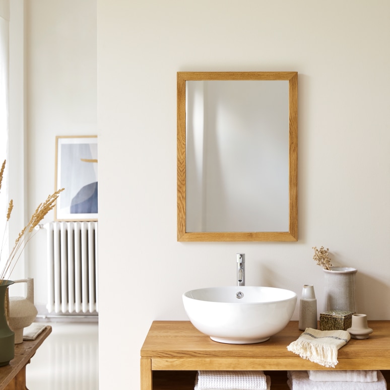 Miroir en chêne 70 x 50 cm Accessoires de salle de bain Tikamoon