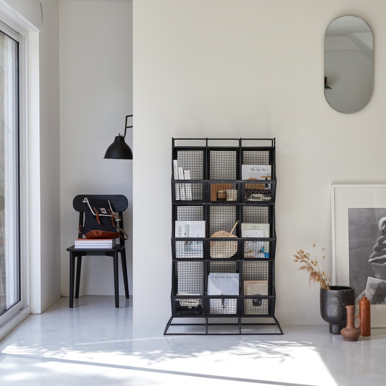 Storex Metallregal Für 5 Große Bücherboxen | Weißes Drahtgestell | Zur Organisation Von Büchern & Zeitschriften