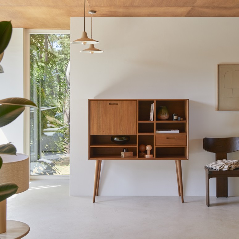 Magda 50's - Solid mahogany Sideboard 130 cm