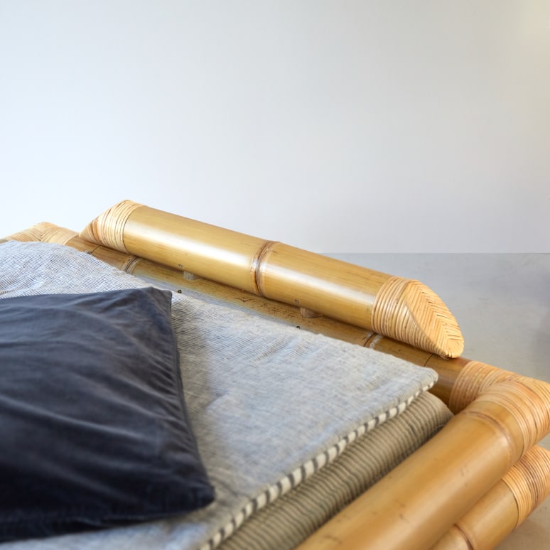 Futonbett aus Bambus 90x190 cm Schlafzimmer Betten Kopfteile Tikamoon