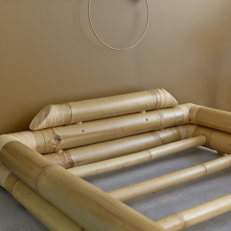 Futonbett aus Bambus 90x190 cm Schlafzimmer Betten Kopfteile Tikamoon