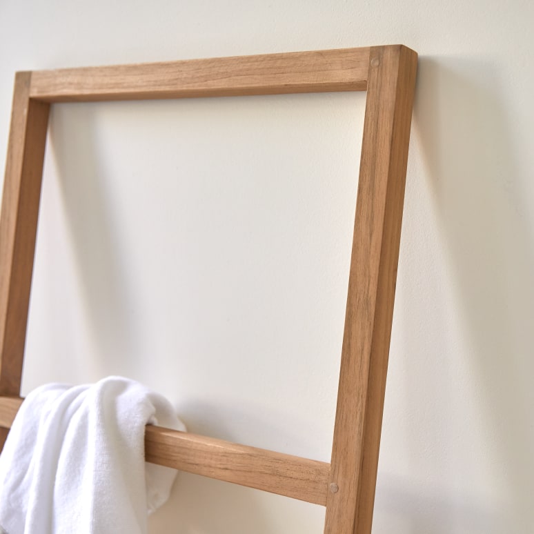 Solid teak Towel rack Bathroom Towel Rail Tikamoon