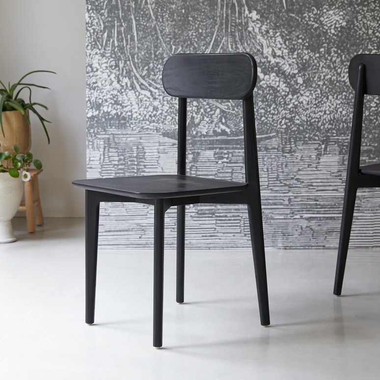 Jonàk - Black solid teak Chair