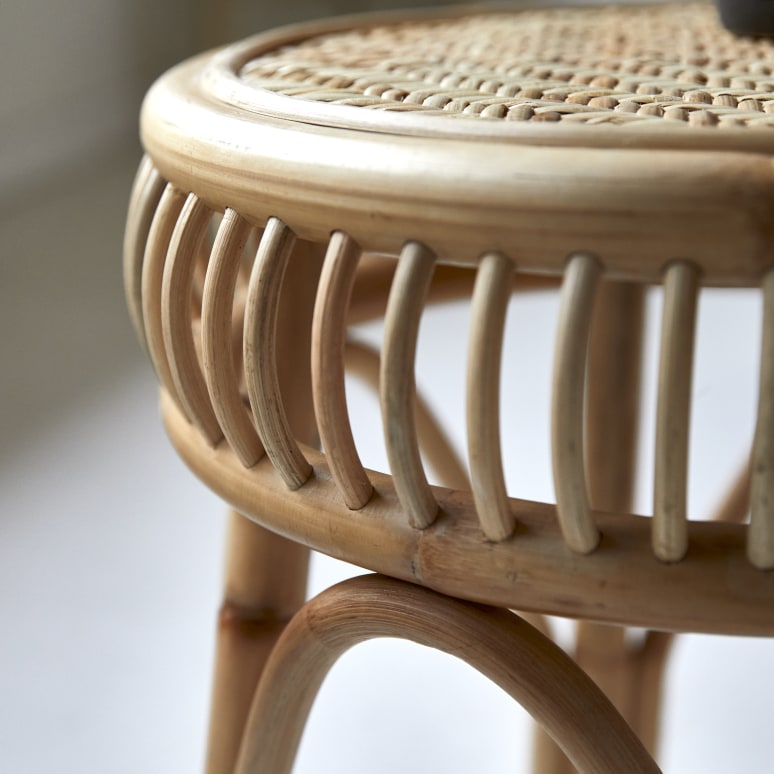 Round natural rattan bedside table 40 cm Bedroom furniture Tikamoon